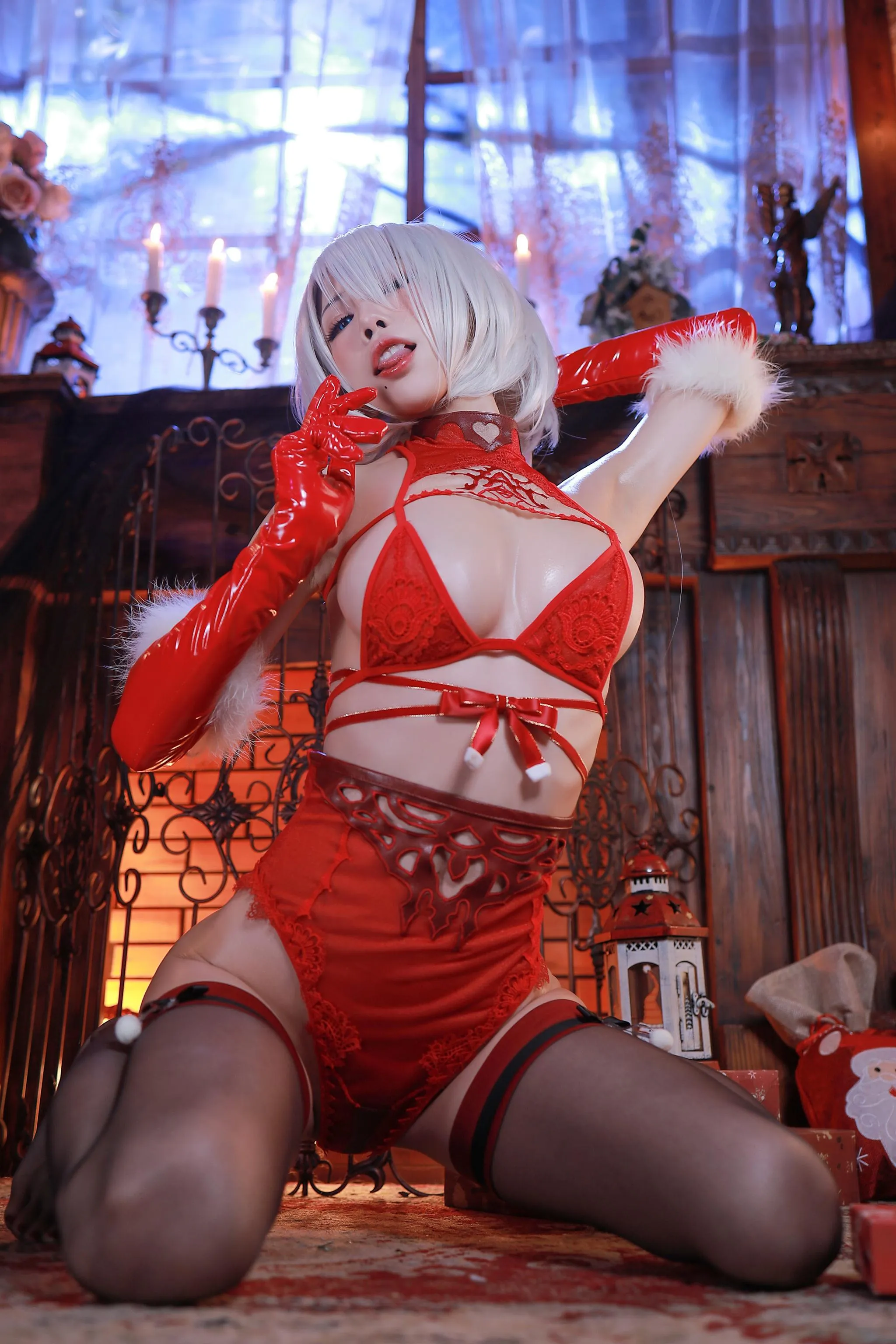 水淼Aqua – NO.72 圣诞2B连体装加丝带装 [105P]插图6